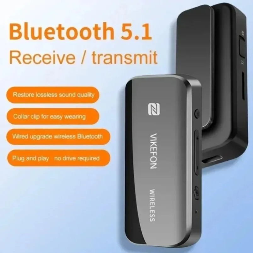 Bluetooth Adapter Receiver - Lavalier Bluetooth 5.1 Audio Adapter 2