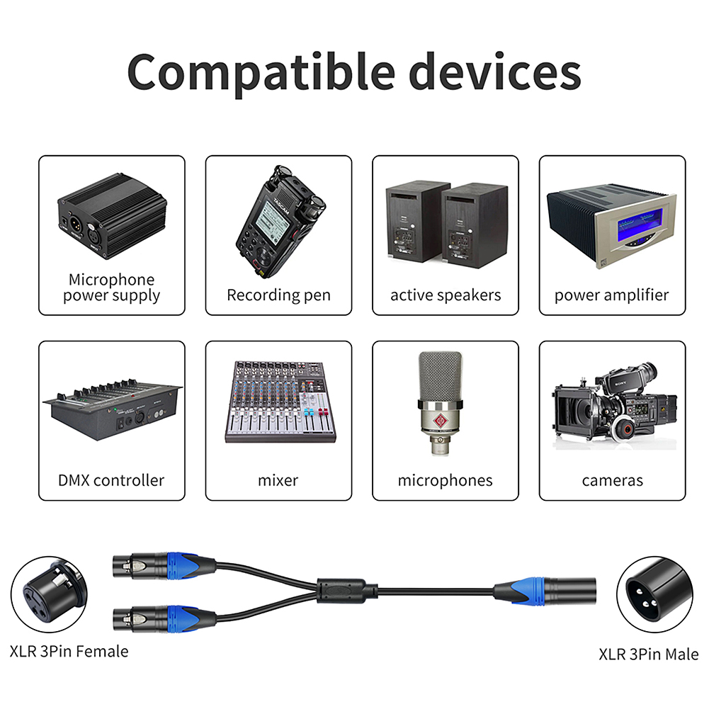 50cm 1 XLR Female To 2 XLR Mal - Audio Splitter Y 리뷰 및 가격