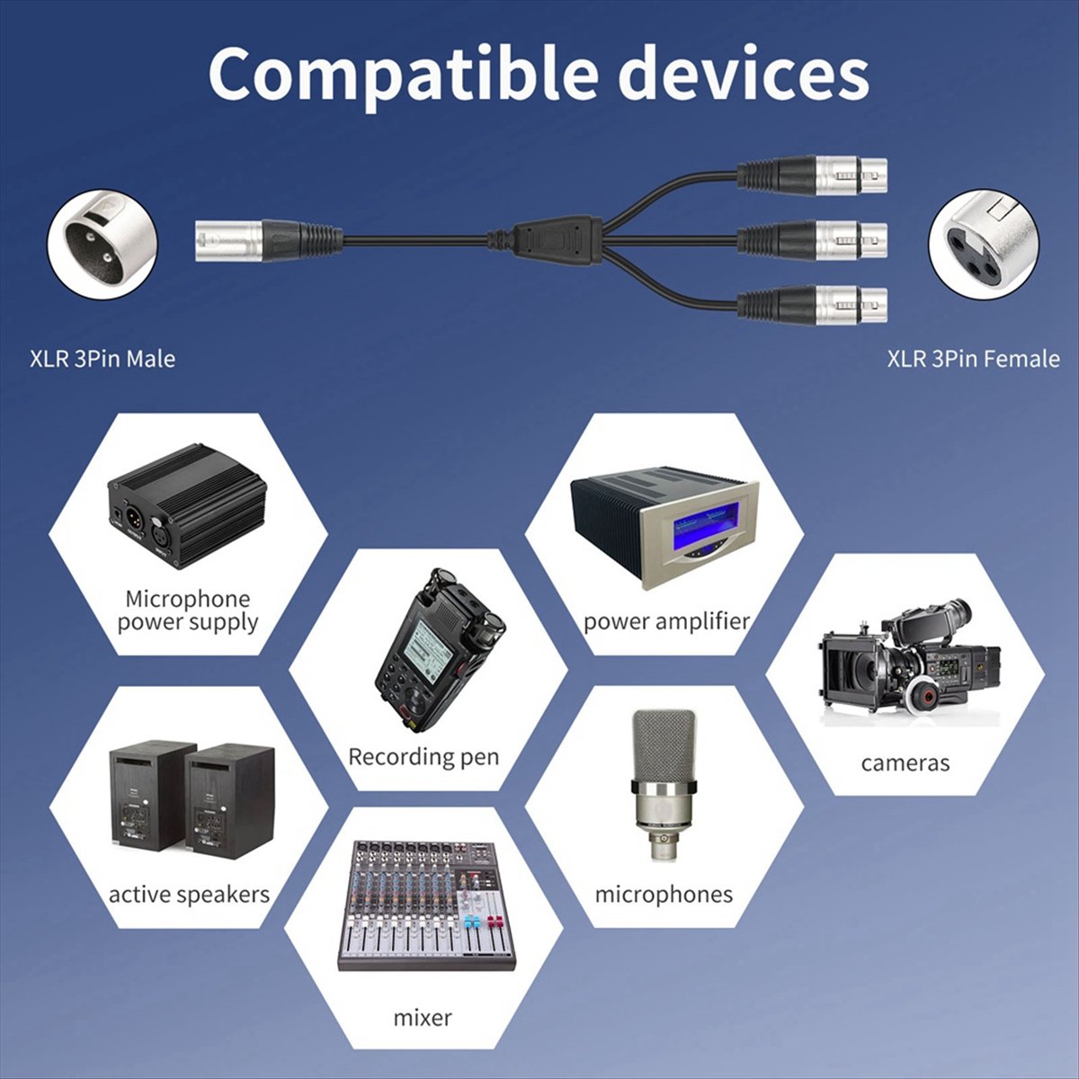 (PQWN) 3Pin XLR Male to 3 Fema - Audio Splitter Y 리뷰 및 가격