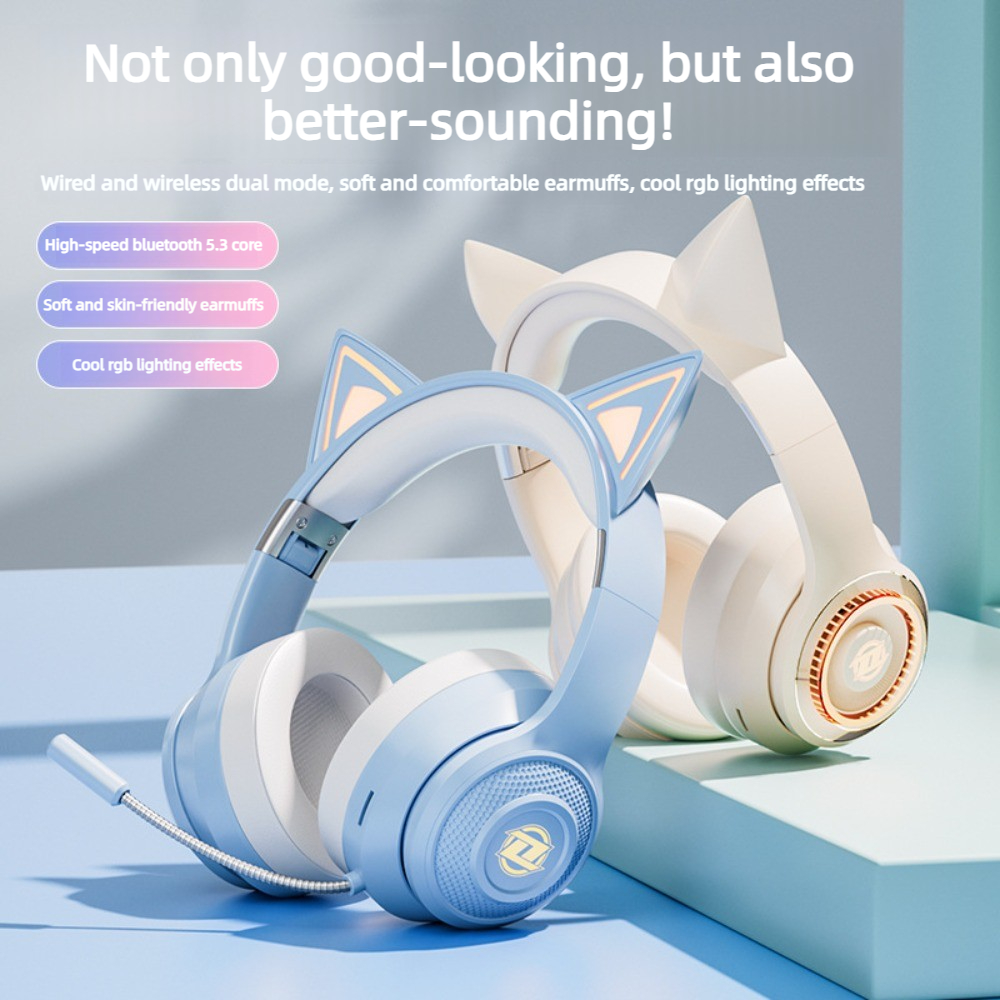 RGB Light Cat Ear Bluetooth He - Gaming Headset Rgb 리뷰 및 가격