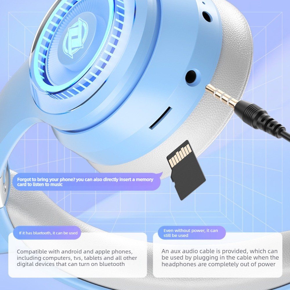 RGB Light Cat Ear Bluetooth He - Gaming Headset Rgb 리뷰 및 가격