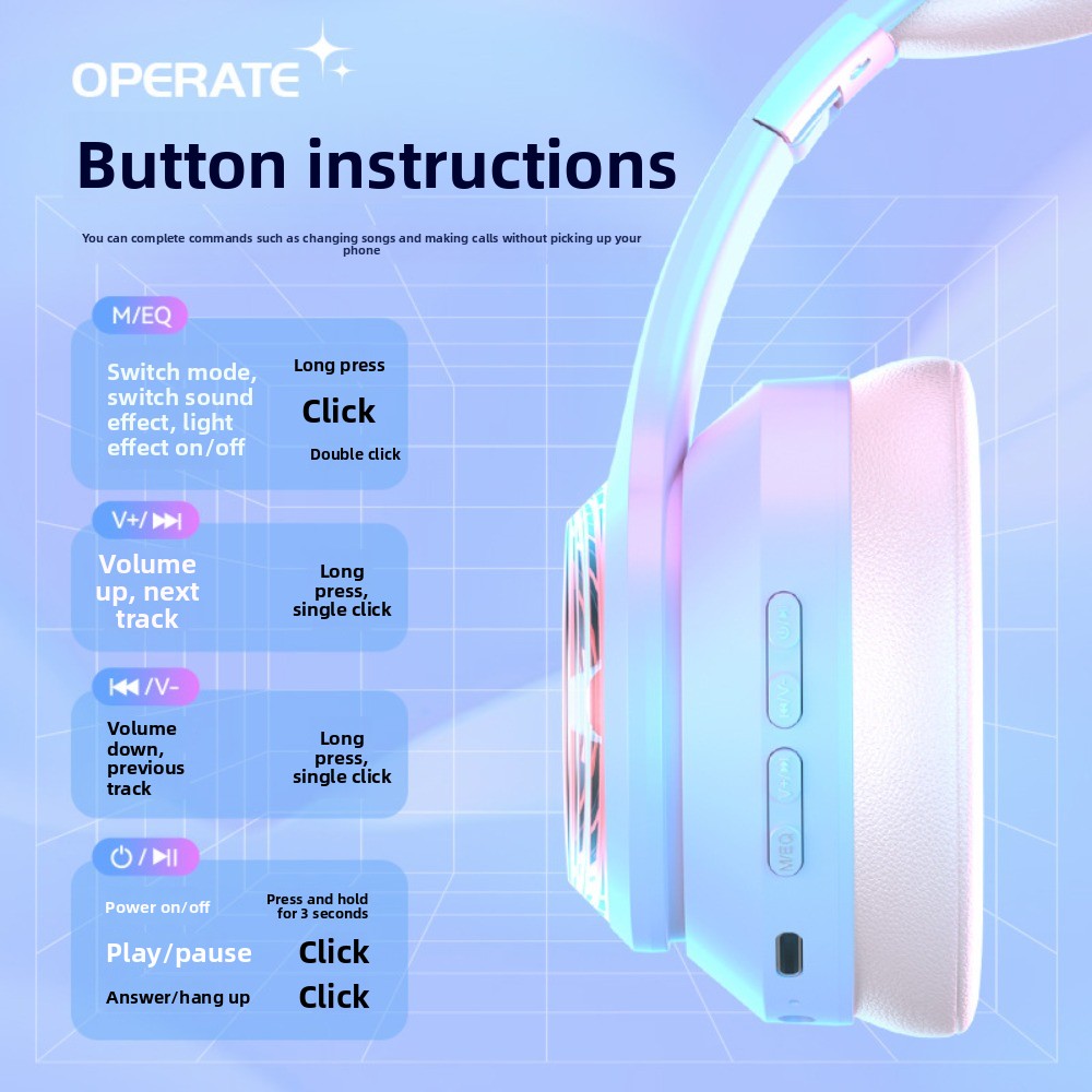 RGB Light Cat Ear Bluetooth He - Gaming Headset Rgb 리뷰 및 가격