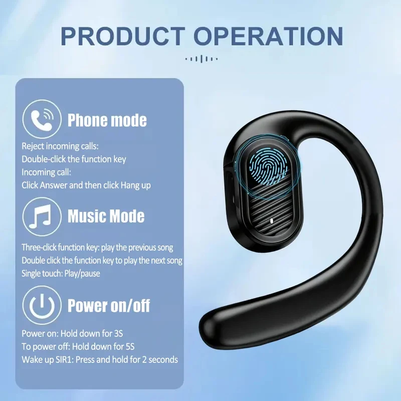 Bluetooth 5.4 Open Wireless Ea - Bluetooth Headset On Ear 리뷰 및 가격