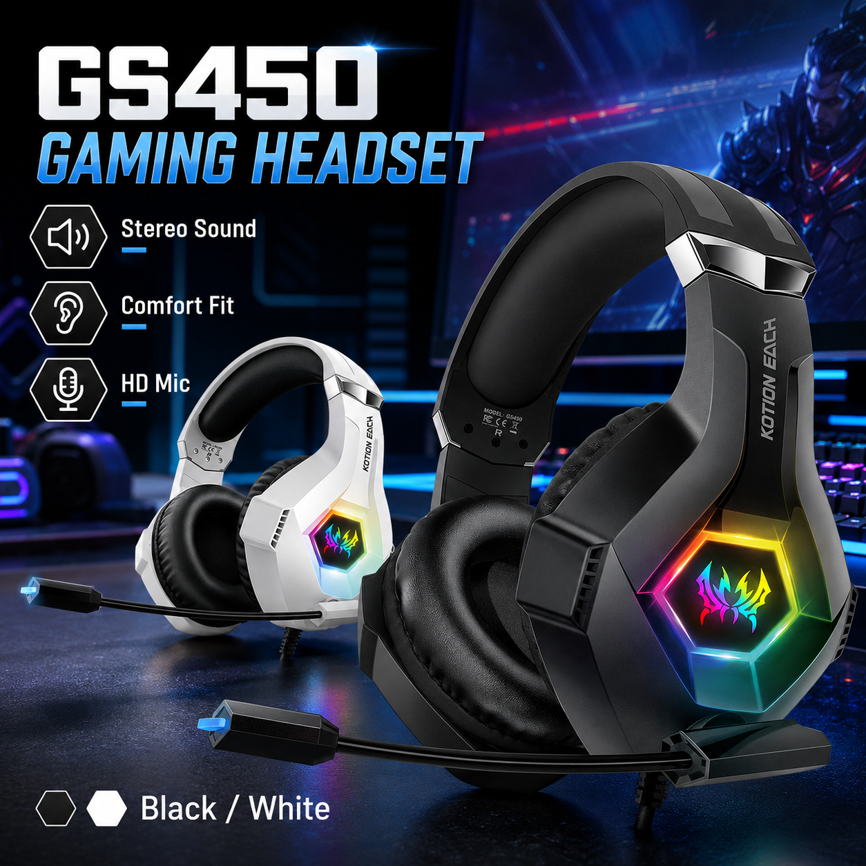 GS450 Wired Gaming Headset RGB - Gaming Headset Rgb 리뷰 및 가격