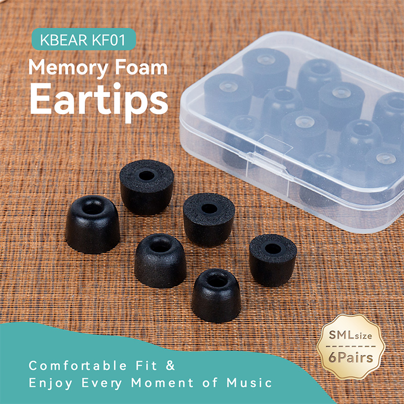 KBEAR KF01 Memory Foam Eartips - Earphone Foam Tip 리뷰 및 가격