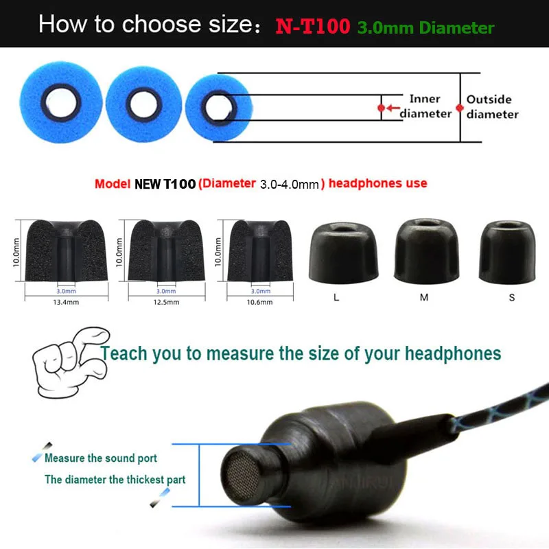 20Pairs ANJIRUI T100 Memory Fo - Earphone Foam Tip 리뷰 및 가격