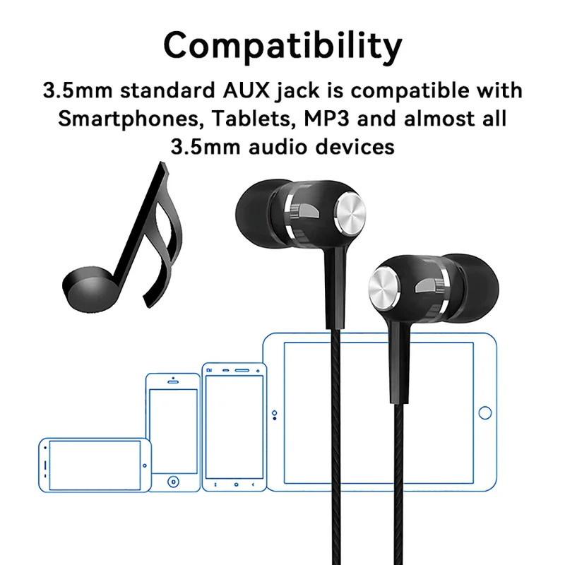 1/2/3/4Pcs 3.5mm Wired Earphon - Wired Earphone Mic 리뷰 및 가격