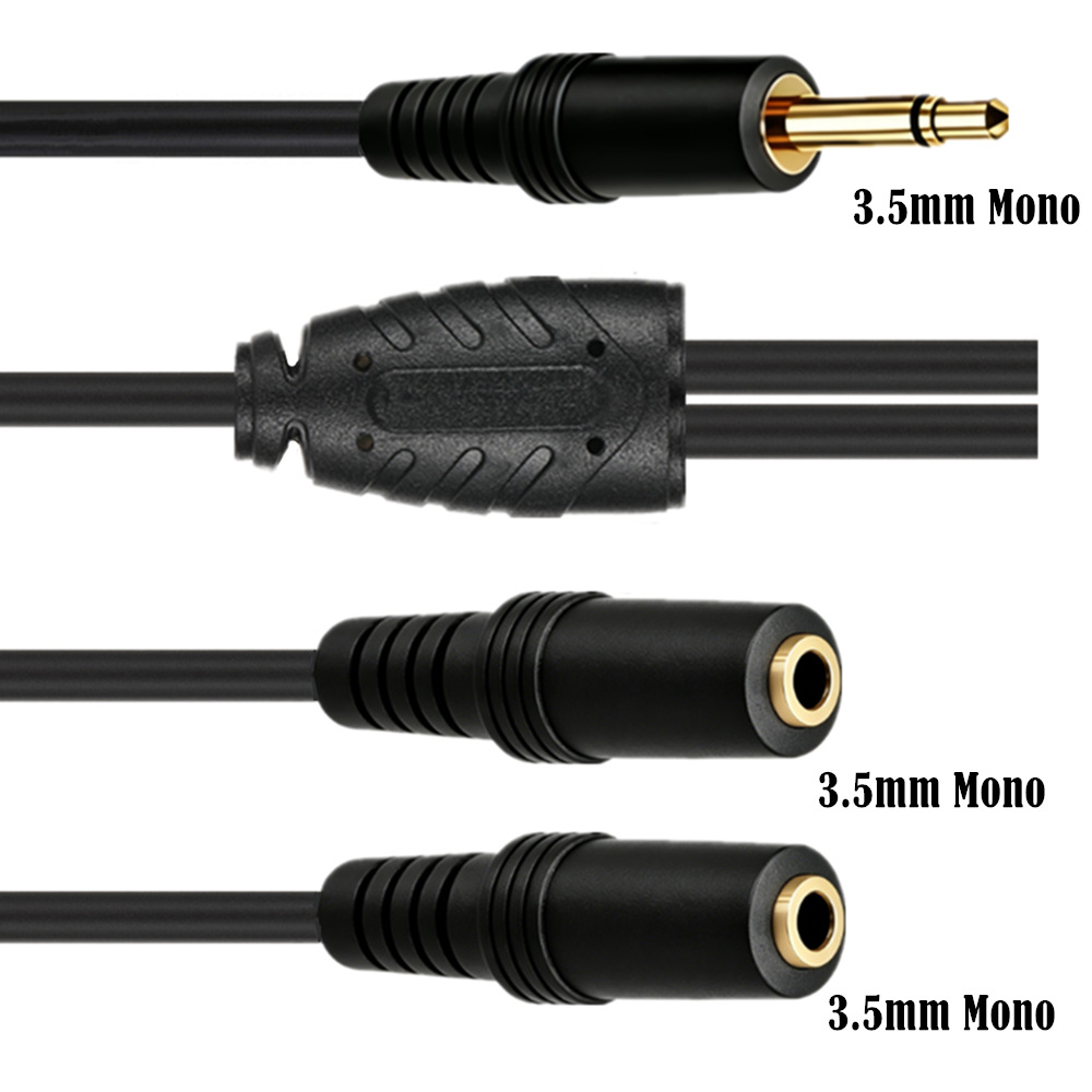 3.5mm TS Mono Male To Dual 3.5 - Earphone Splitter Jack 리뷰 및 가격