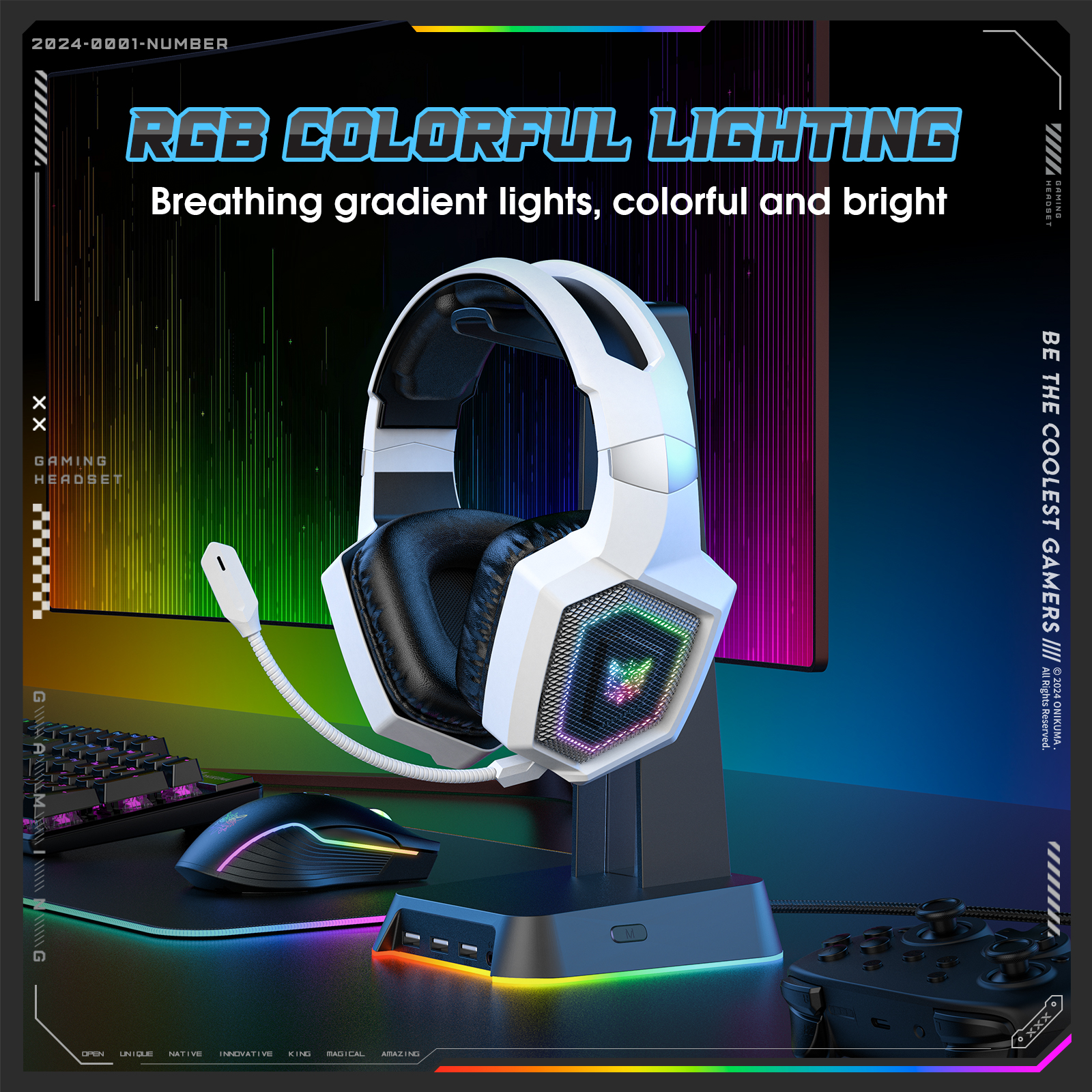 ONIKUMA 2.4GHz Wireless Gaming - Gaming Headset Rgb 리뷰 및 가격
