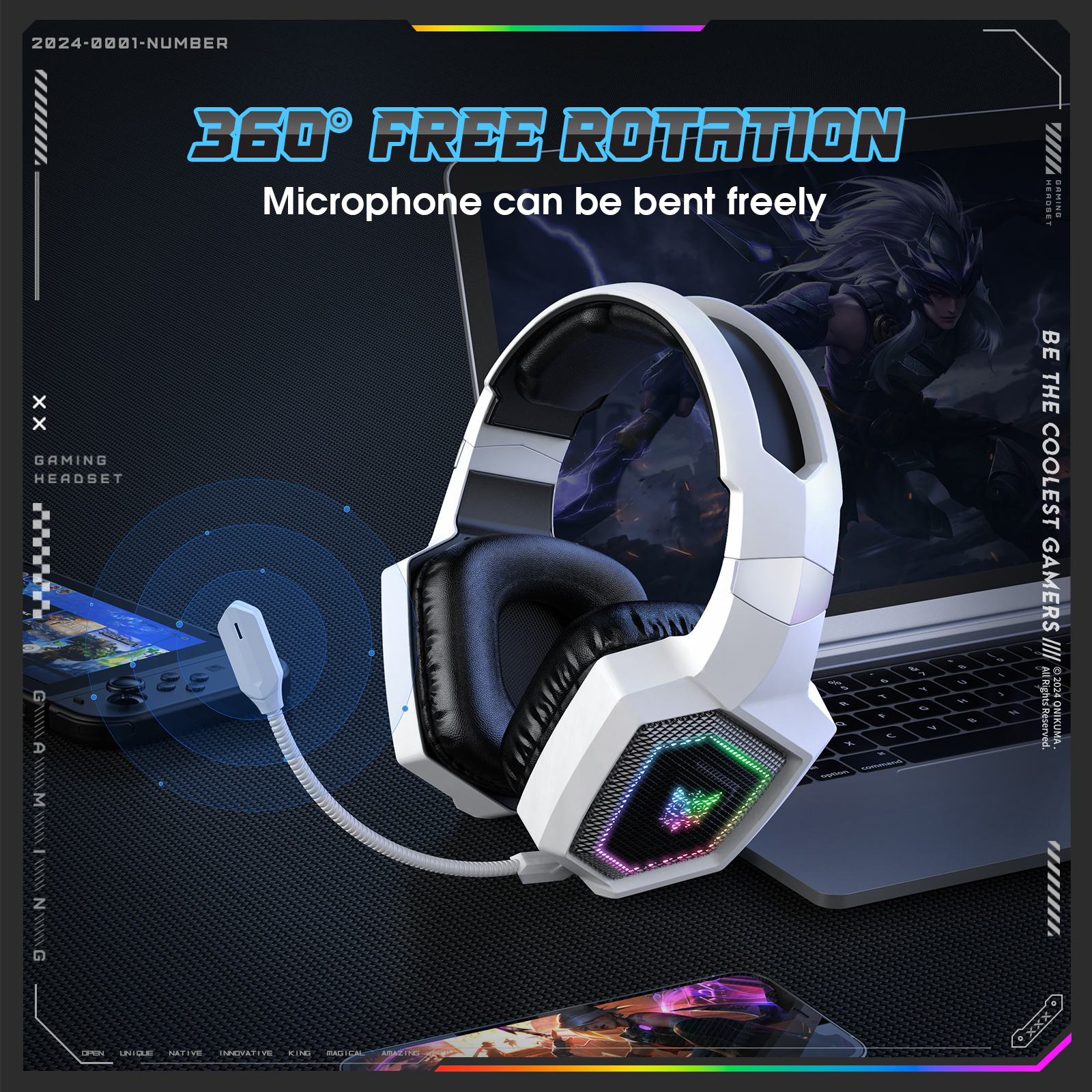 ONIKUMA 2.4GHz Wireless Gaming - Gaming Headset Rgb 리뷰 및 가격