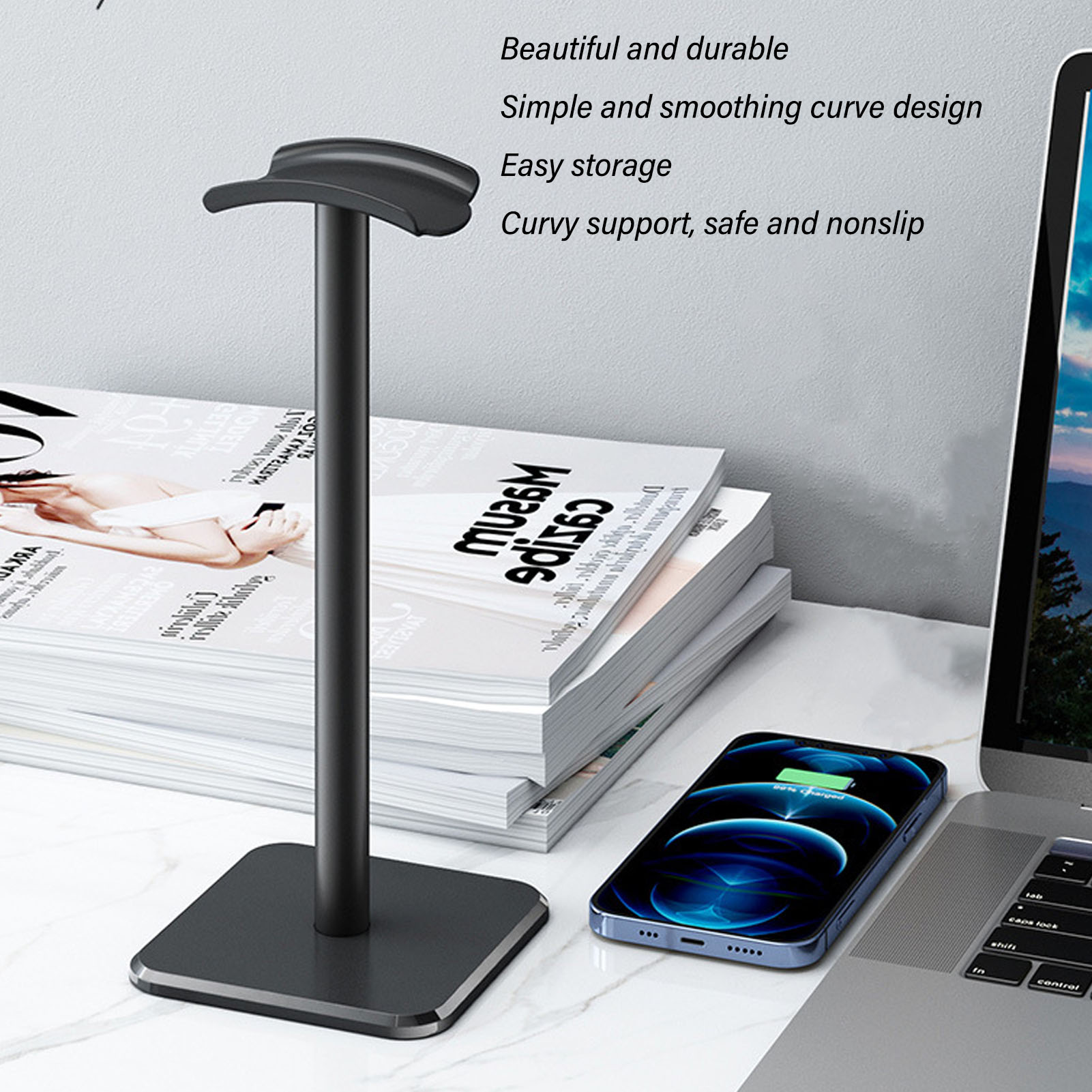 Headphone Stand Rounded Corner - Headphone Stand Desk 리뷰 및 가격