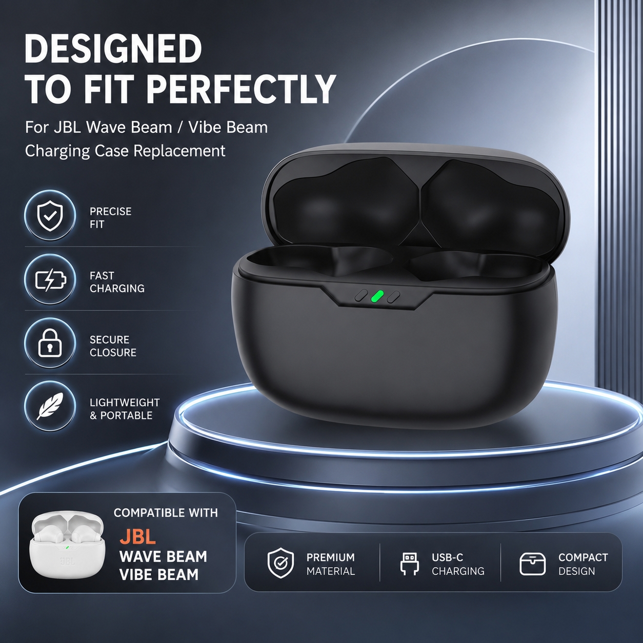 For JBL Wave Beam Vibe Beam 60 - Earbuds Charging Case 리뷰 및 가격