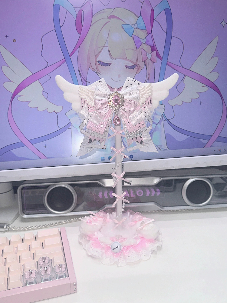 Cute Lace Headphone Stand Pink - Headphone Stand Desk 리뷰 및 가격