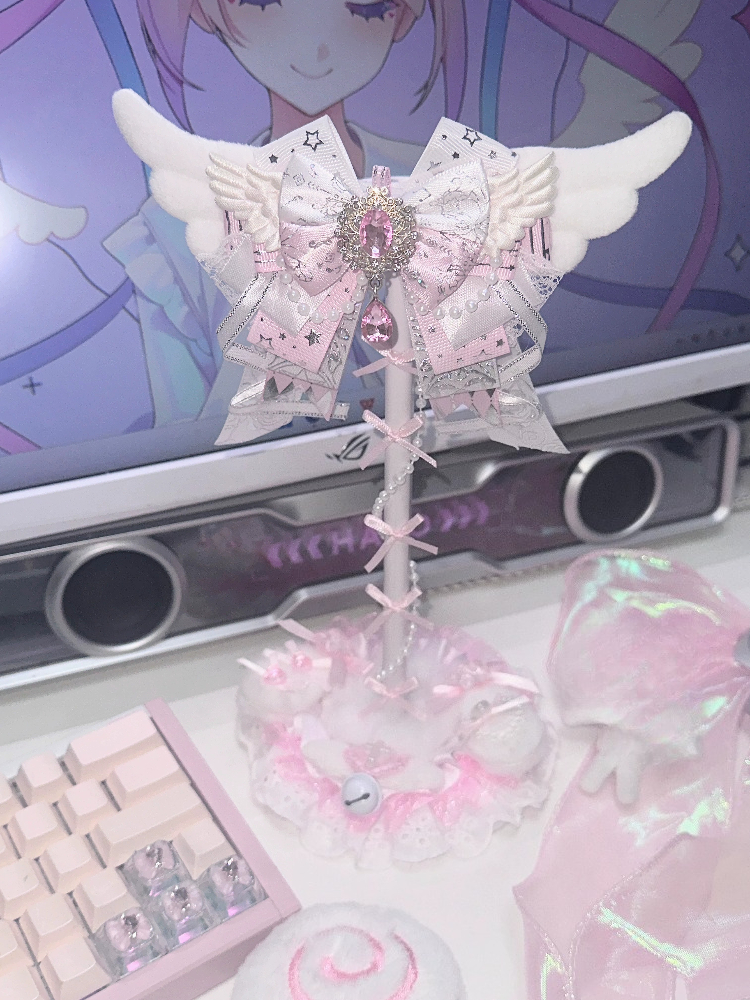 Cute Lace Headphone Stand Pink - Headphone Stand Desk 리뷰 및 가격