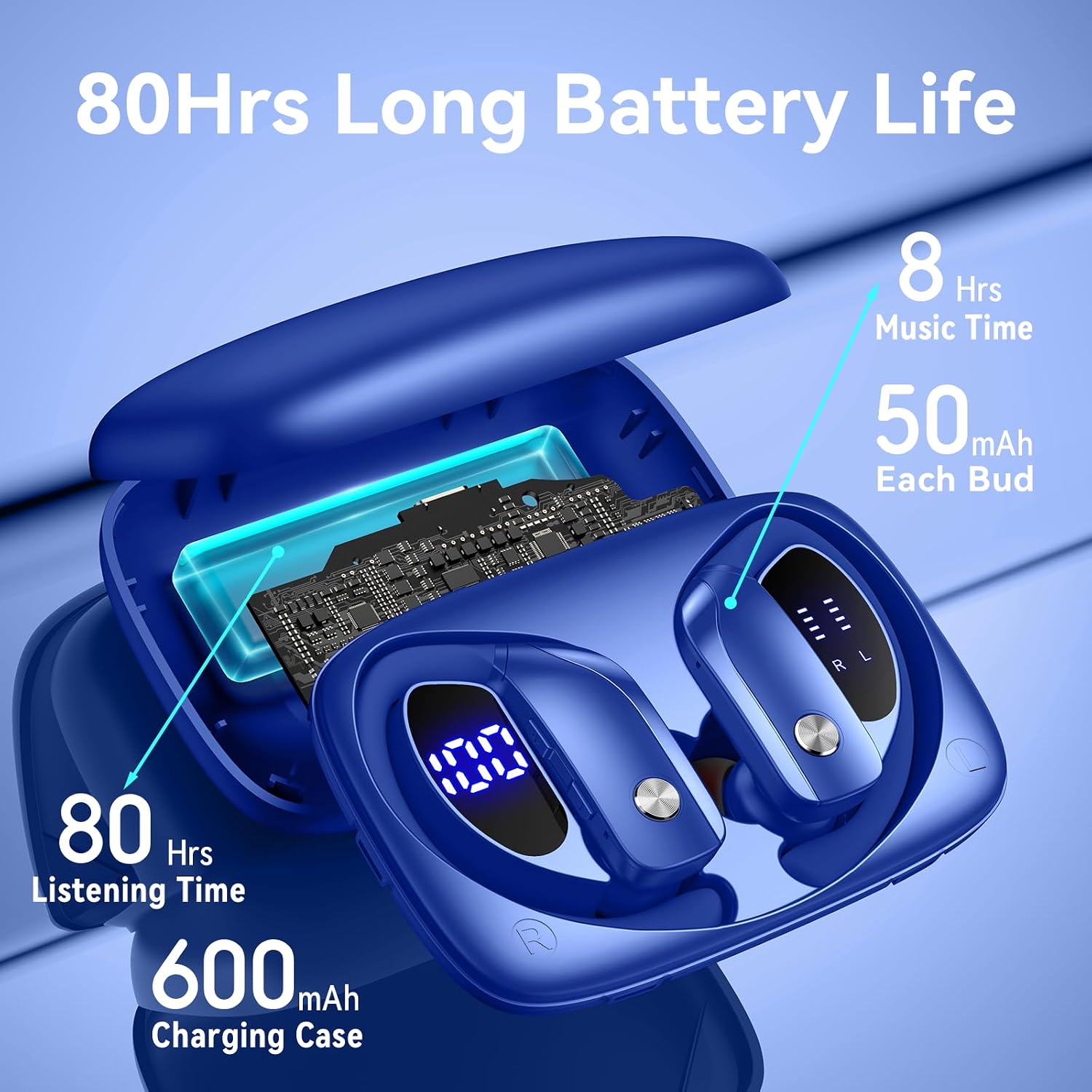 Wireless Earbuds with 80H Play - Sports Earphone Hook 리뷰 및 가격