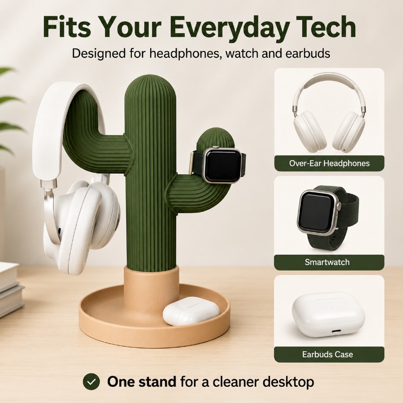 Minimalist Cactus Headset Stan - Headphone Stand Desk 리뷰 및 가격