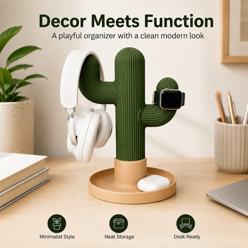 Minimalist Cactus Headset Stan - Headphone Stand Desk 리뷰 및 가격