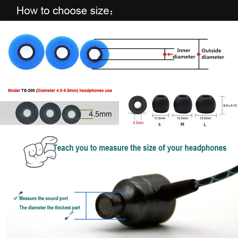 10Pair Memory Foam Earbud Ear  - Earphone Foam Tip 리뷰 및 가격